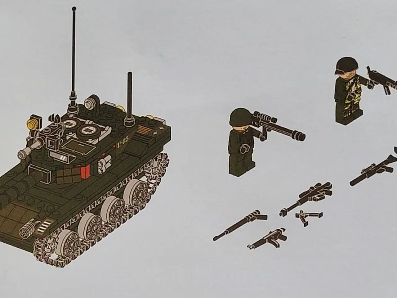 Billede 4 - T-85 tanks i samlesæt med 2 soldater