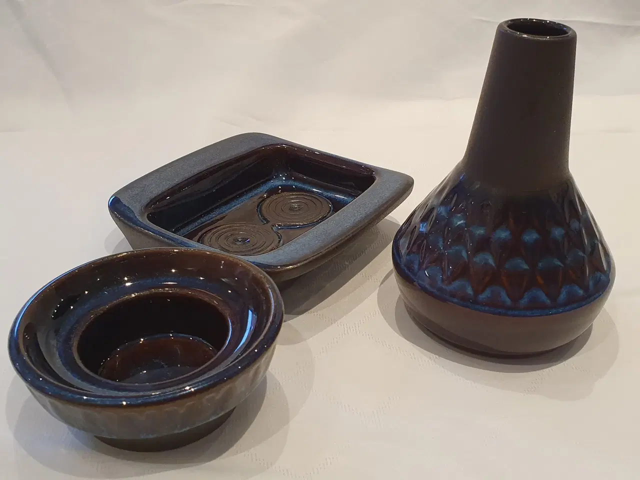 Billede 8 - Vase, Lysestage og skål