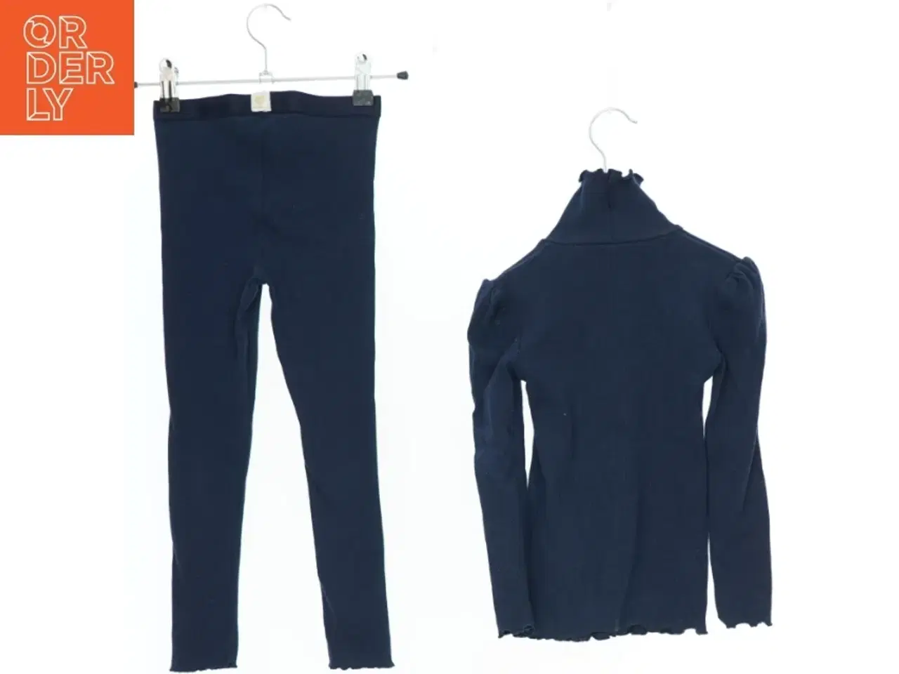Billede 2 - Mørkeblå trøje og leggings sæt fra Pomp de Lux (str. 110)