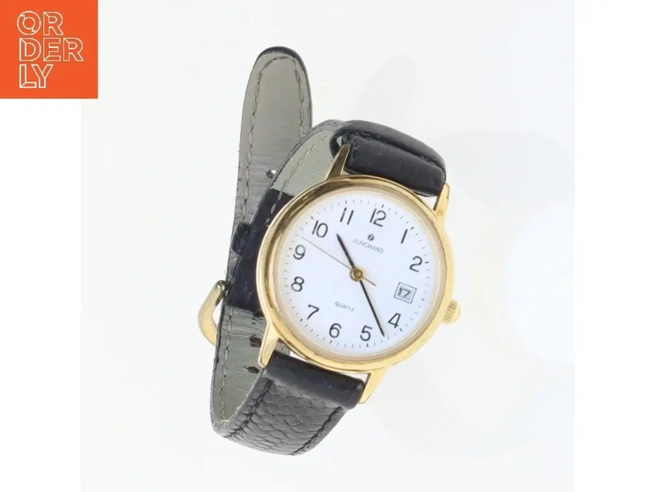 Billede 1 - Herreur med læderrem fra Junghans (str. 25 mm)