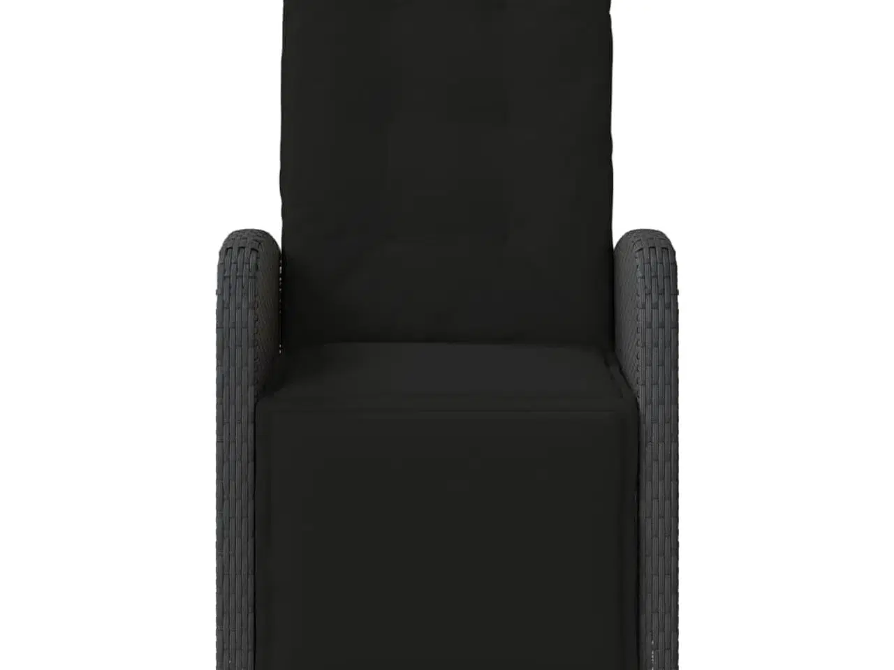 Billede 4 - Havestol med justerbart ryglæn og fodstøtte polyrattan sort