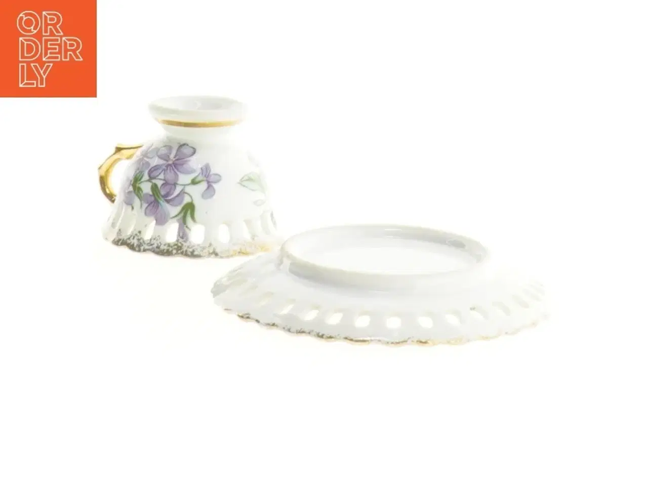 Billede 3 - Porcelænskop og underkop (str. 9 x 4 cm)