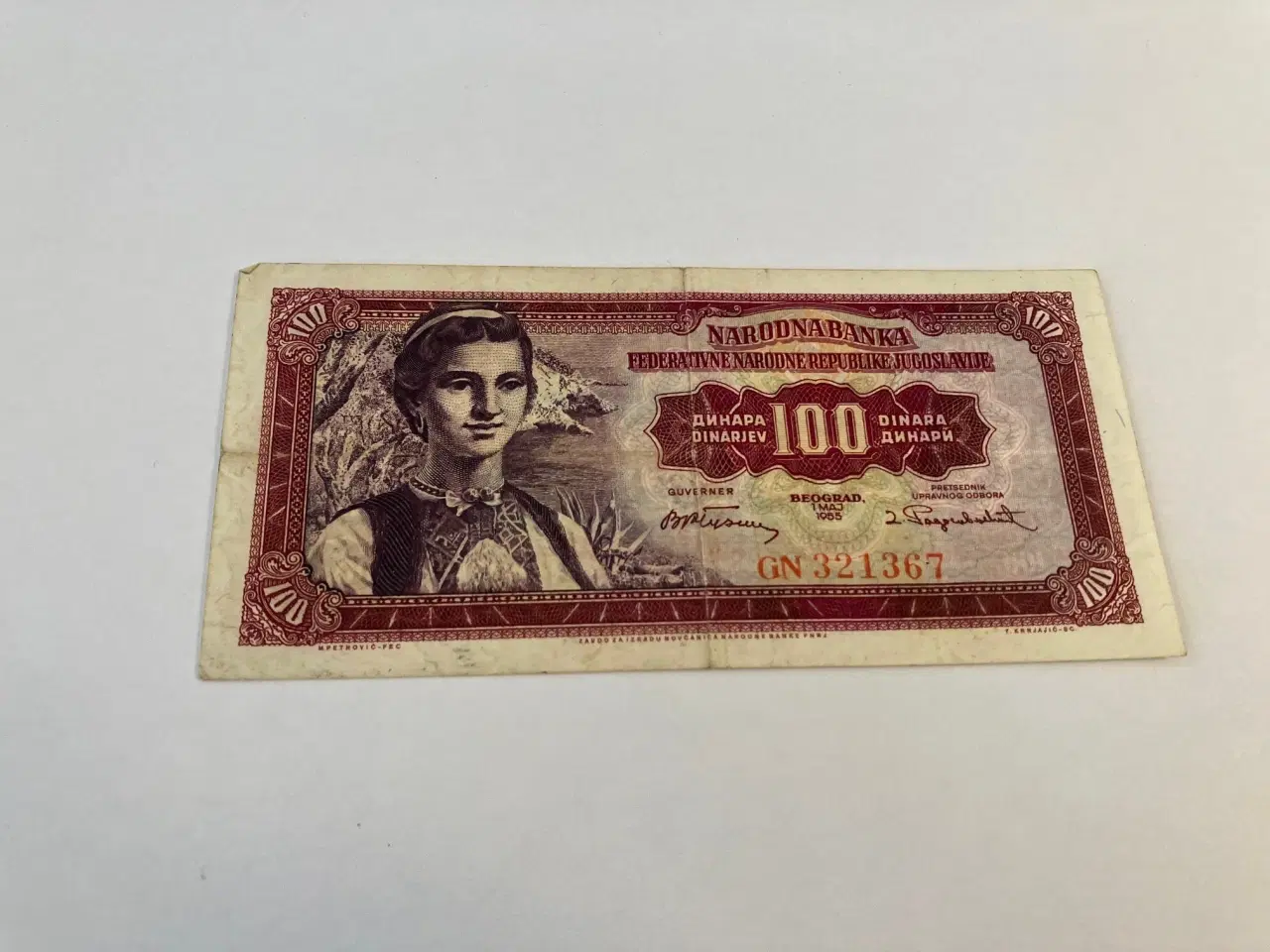 Billede 1 - 100 Dinara Yugoslavia 1955