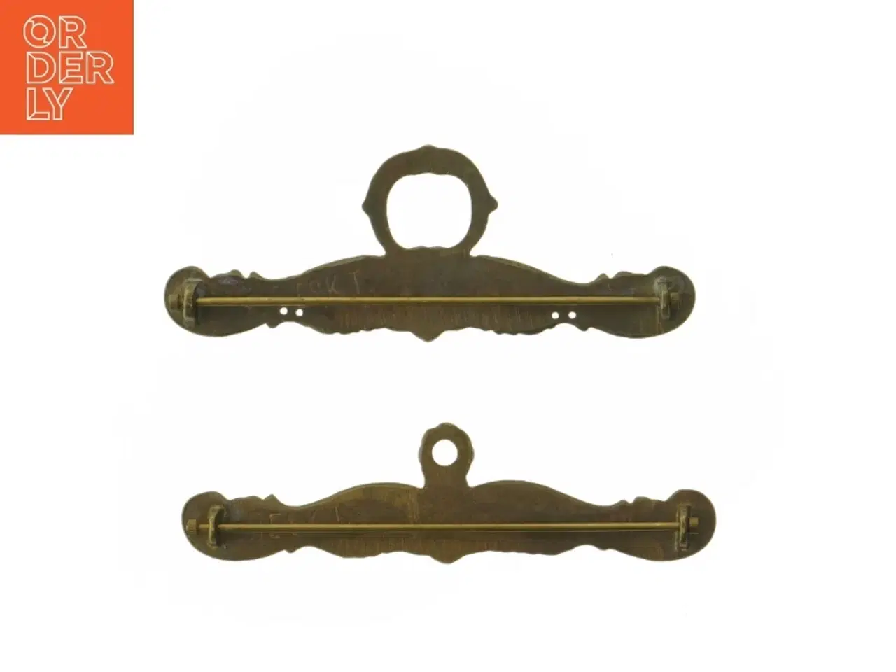 Billede 5 - Antik messing ophæng til klokkestræng(str. 18 cm)