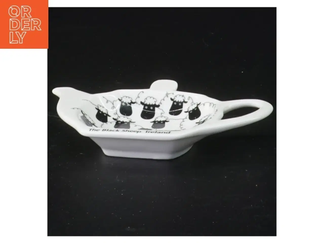 Billede 1 - Sort tepose tallerken (str. 12 x 9 cm)