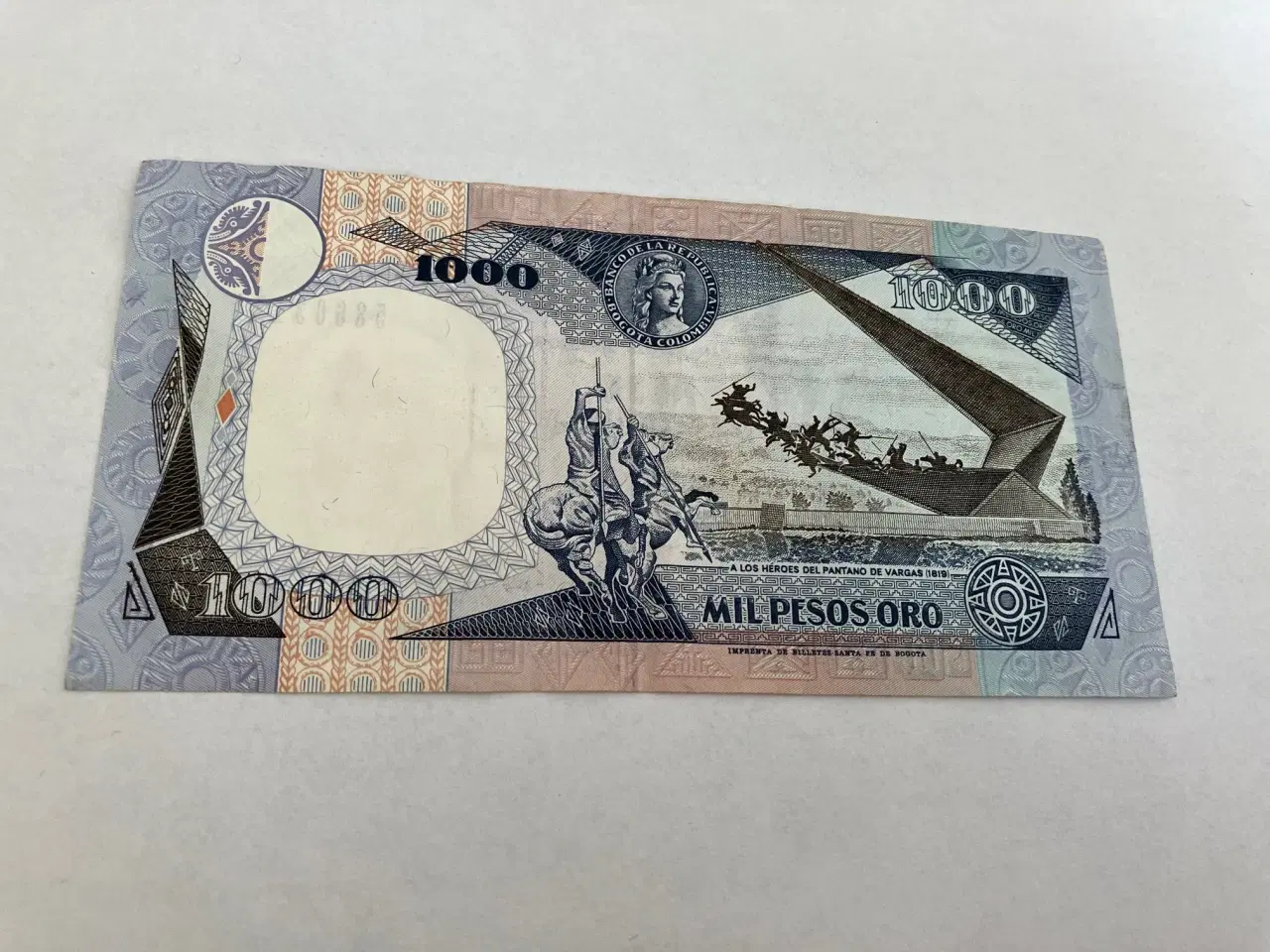 Billede 2 - 1000 Pesos Colombia 1993