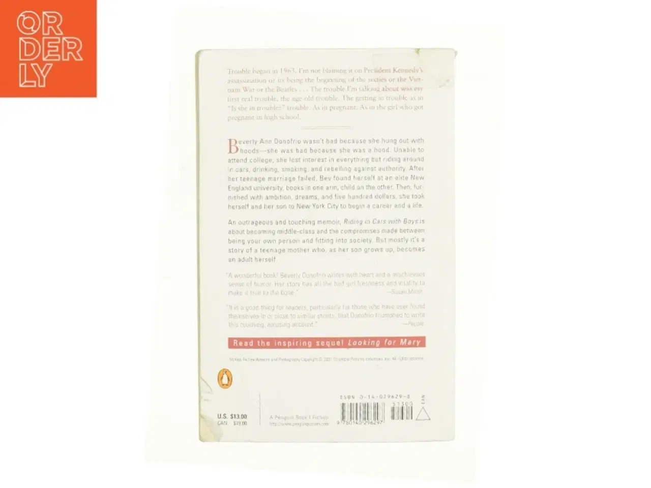 Billede 2 - Riding in Cars with Boys : Confessions of a Bad Girl Who Makes Good by Beverly Donofrio af Donofrio, Beverly (Bog)