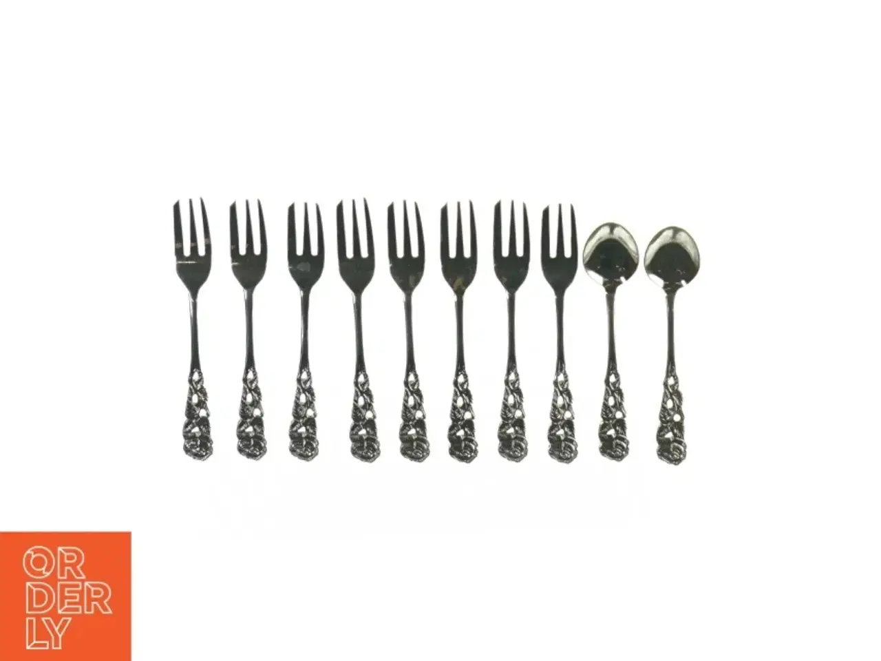 Billede 1 - Bestik (8 gafler og 2 skeer) fra Ukendt (str. L: 12cm og L: 12,5cm)