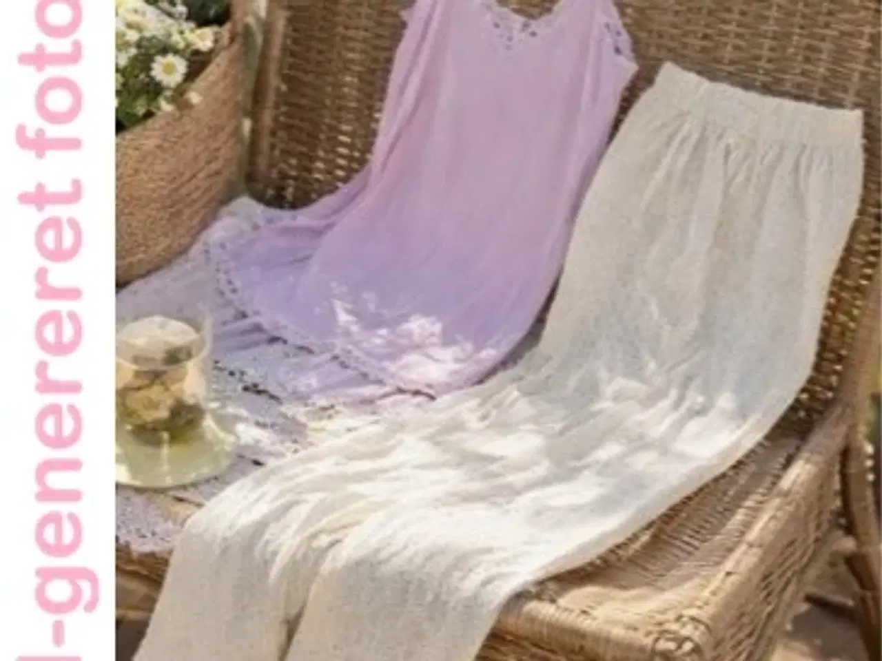 Billede 5 - Feminine broderie anglaise-leggins