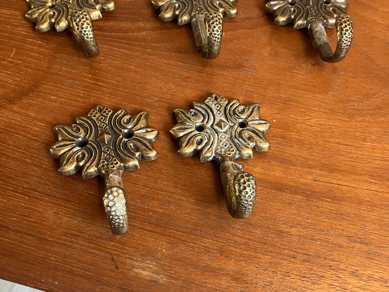 Billede 1 - Antikke messingknager