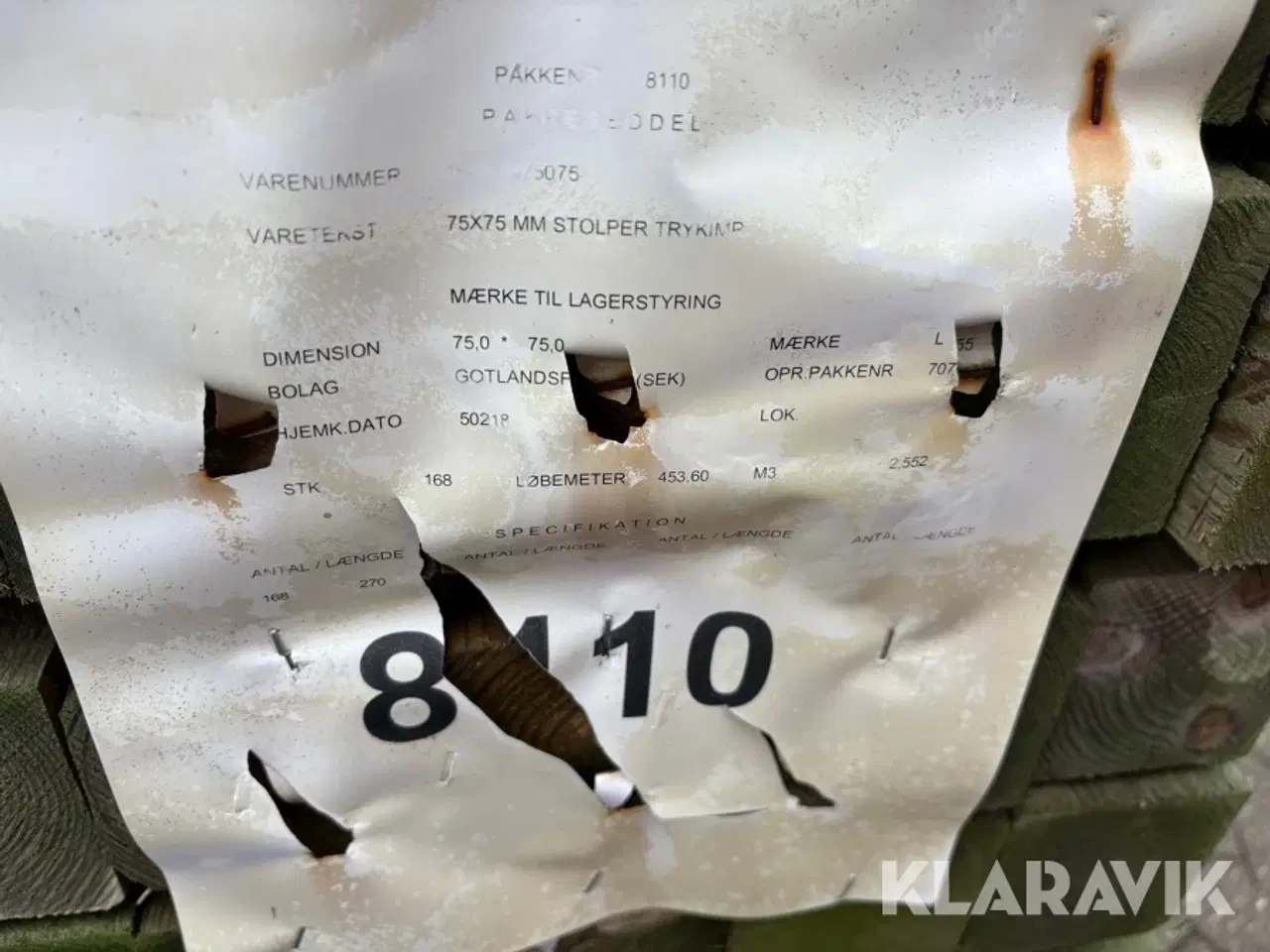 Billede 9 - Trykimprægnerede stolper 168 styk