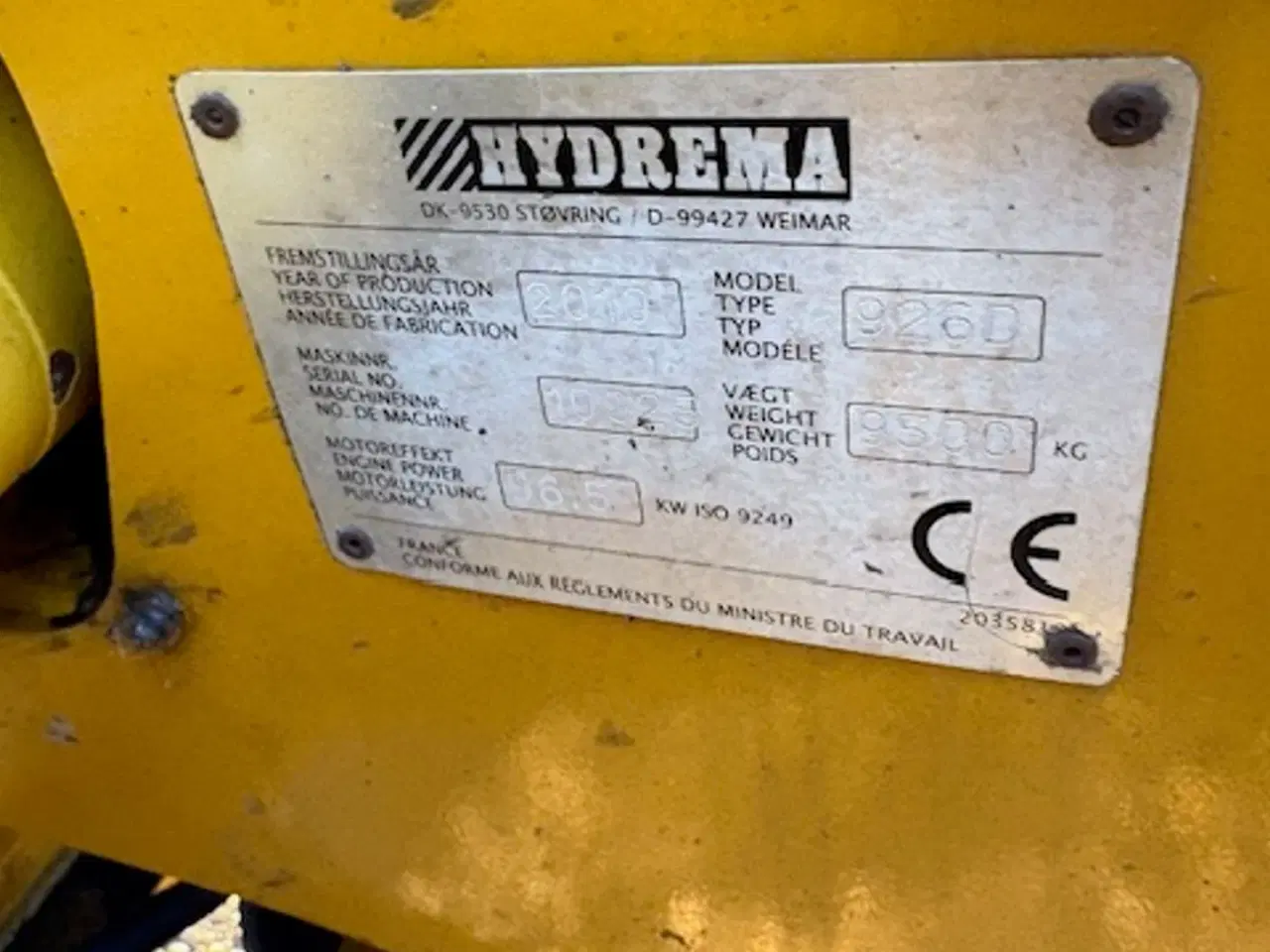 Billede 2 - Hydrema 926D ESD, DOBBELTCOMMAND, HYD. SKIFT FOR OG BAG