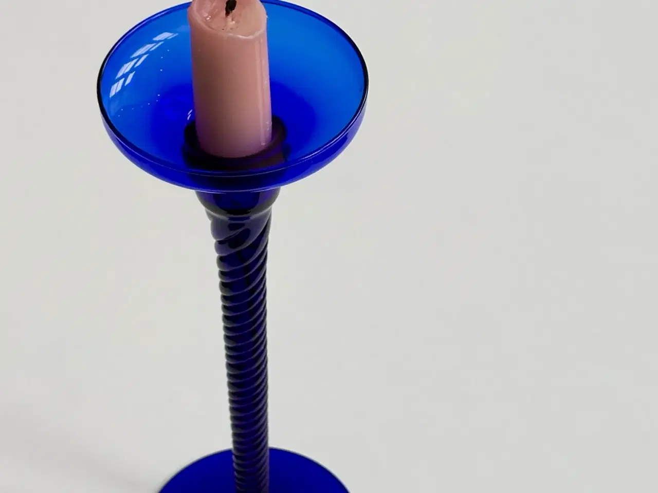 Billede 2 - Koboltblå lysestage