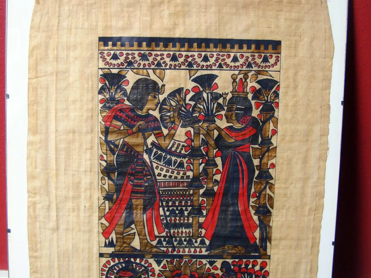 Billede 4 - Håndmalede egyptiske motiver på papyrus