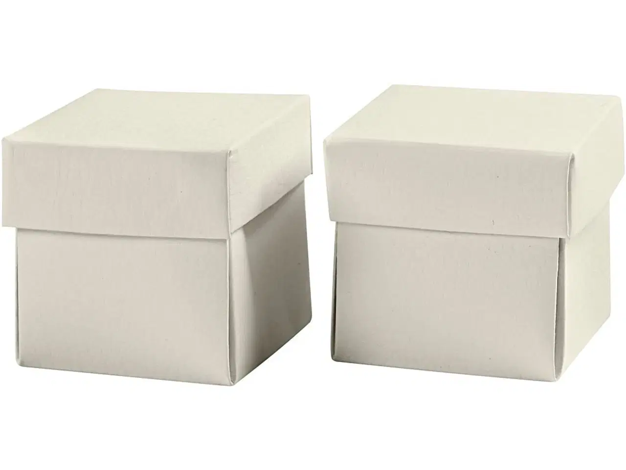 Billede 1 - Fold-selv-æske, str. 5,5x5,5 cm, 250 g, råhvid, 10stk./ 1 pk.