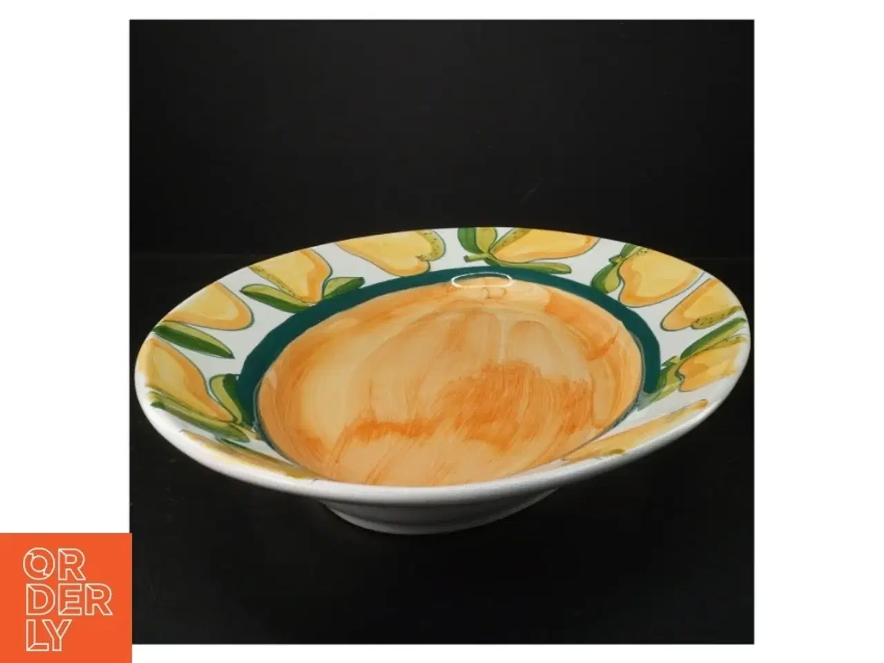 Billede 1 - Dekorativ oval keramikfad (str. 51 x 30 cm)