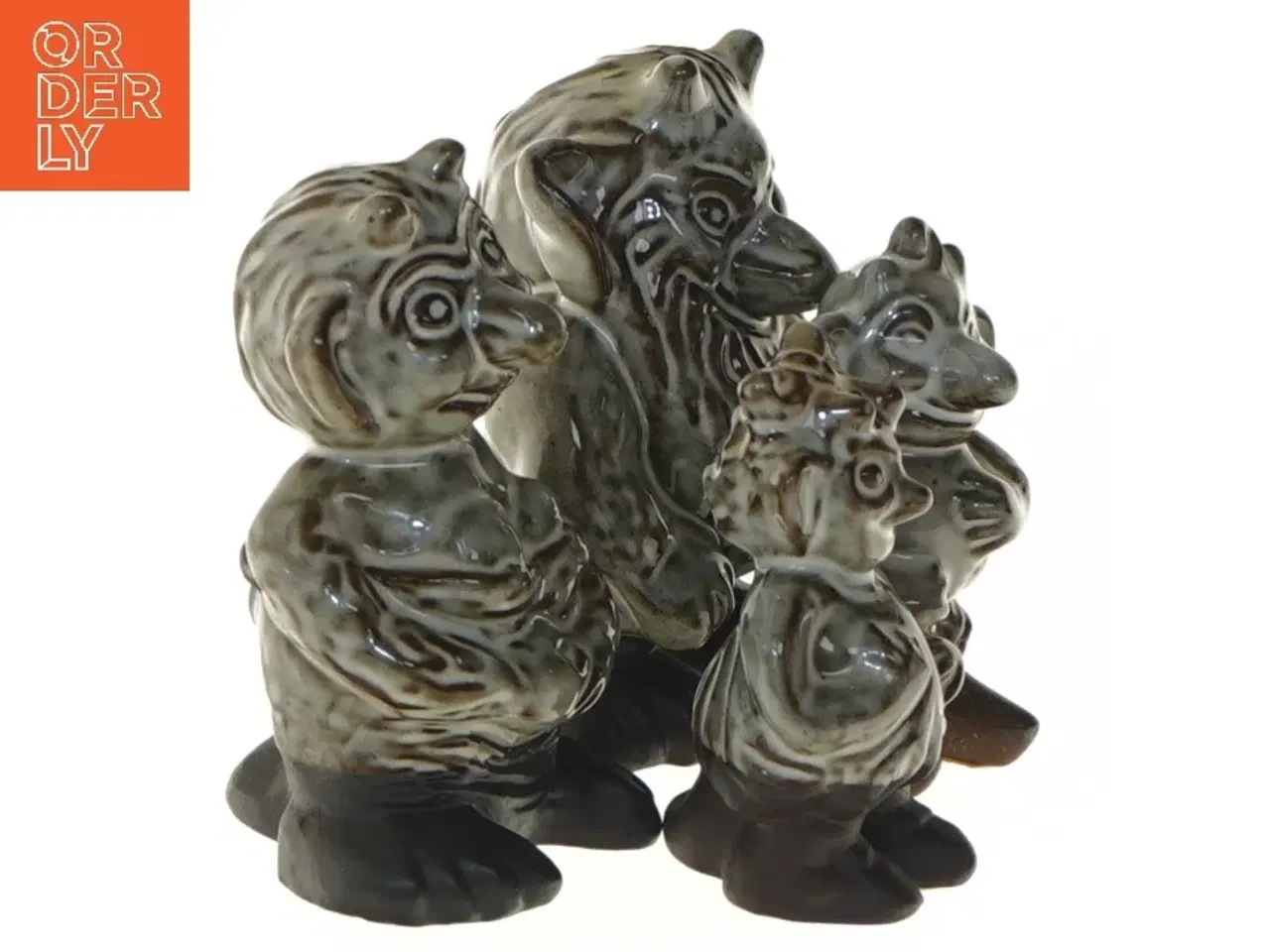 Billede 3 - Keramiske troldfigurer (str. 10 og 8,5 cm)