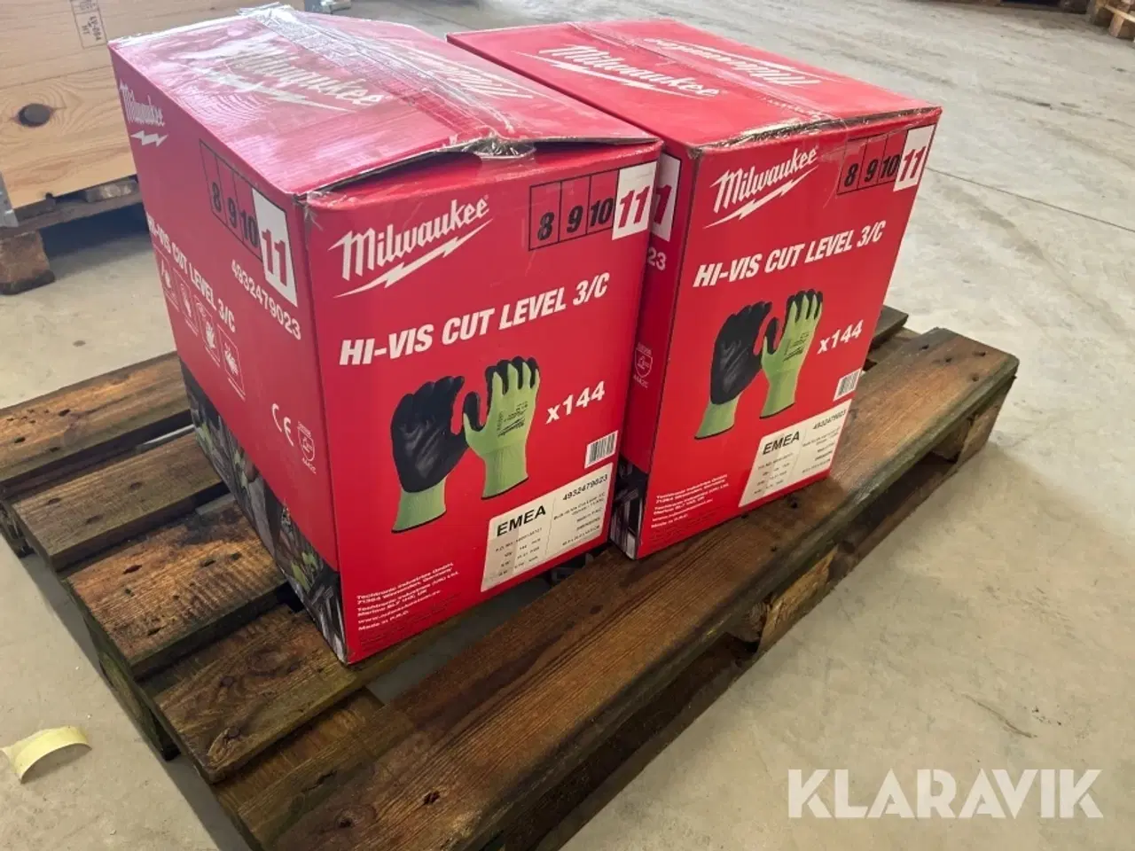 Billede 1 - Skærehandsker Millwaukee Hi-vis cut level 3/c 144 par