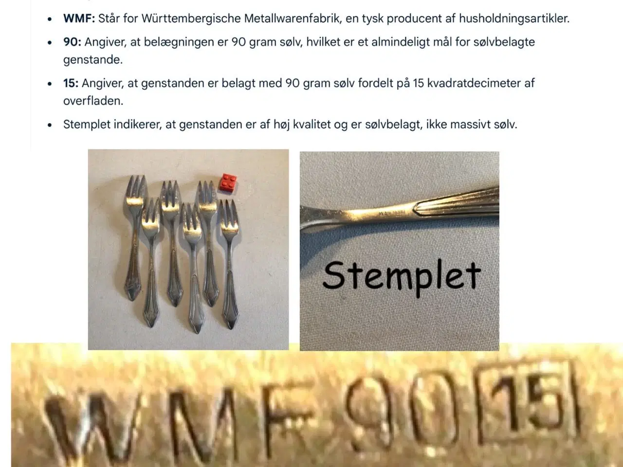 Billede 4 - Antikke pletsølv kagegafler