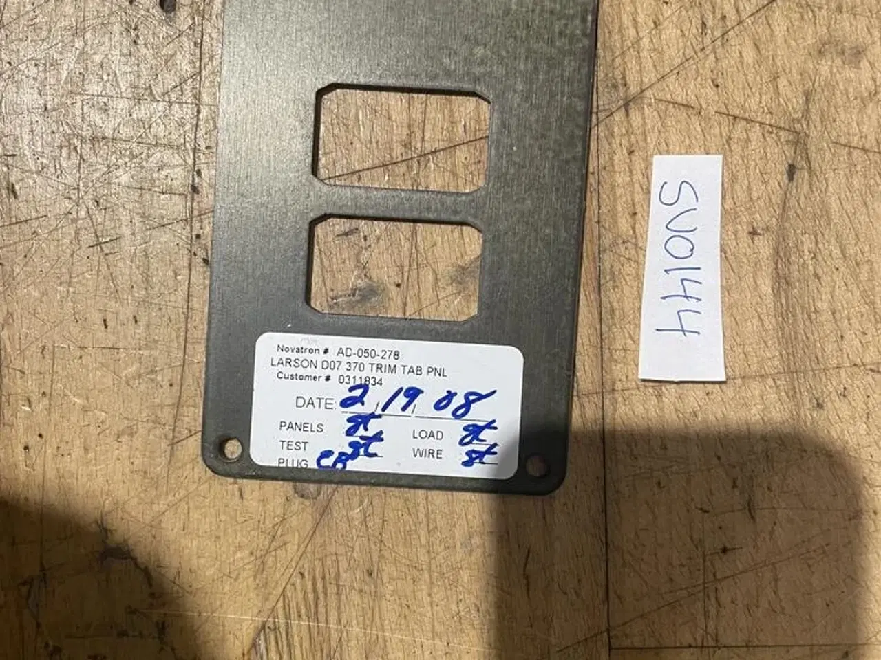 Billede 1 - Panel/montageplade til Trim Tab knapper