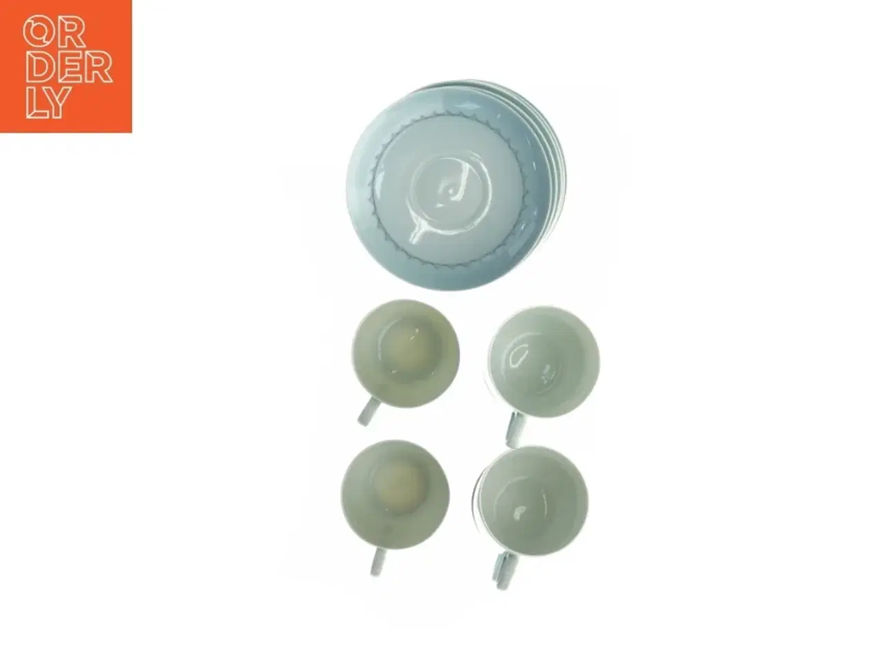 Billede 3 - Porcelæn kaffesæt med blomstermotiv, Blå kornblomst, Demeter fra Bing Og Grøndahl (str. Diameter 13,5 cm h 7 cm)