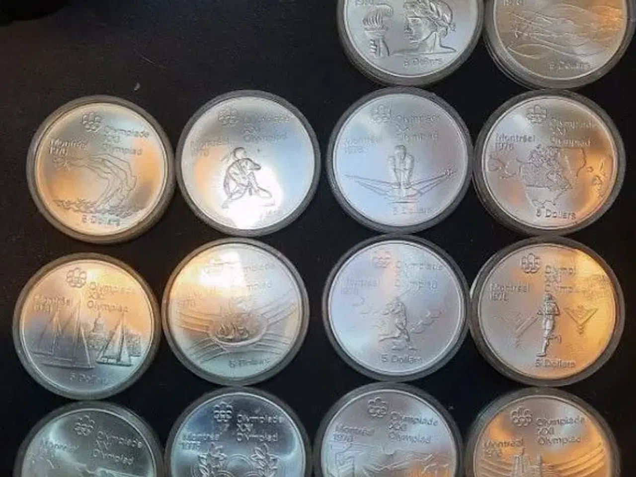 Billede 2 - Komplet Sæt 28 stk. $5 og $10 Sterling Sølvmønter