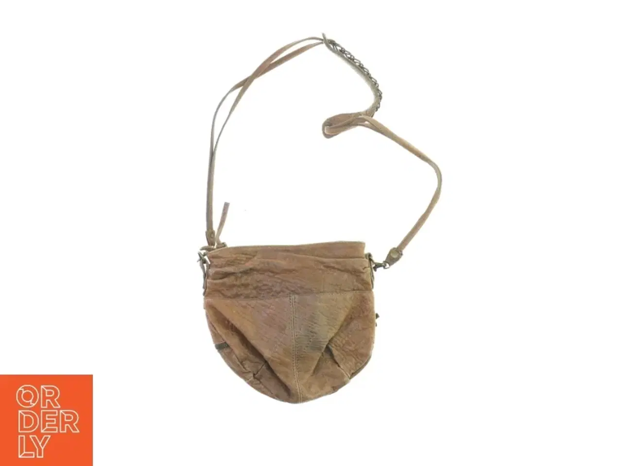 Billede 3 - Vintage Skulder taske i distressed Læder fra Massimo Dutti (str. 24 x 23 cm)