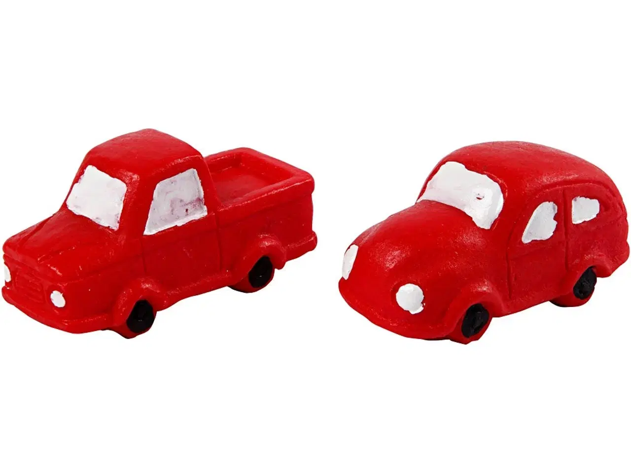 Billede 1 - Røde Minifigurer i Resin - 2 stk. Dekorationssæt