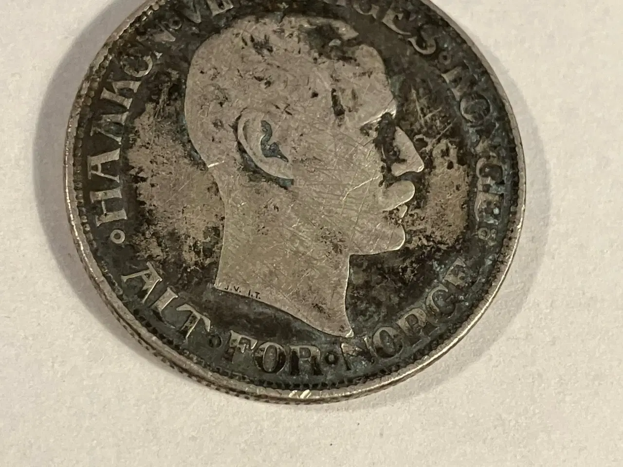 Billede 2 - 2 Kroner Norge 1917 - Dårlig stand