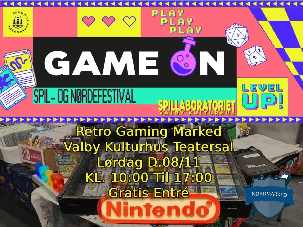 Billede 1 - Nørdmarked i Valby Kulturhus Game On! Loppemarled