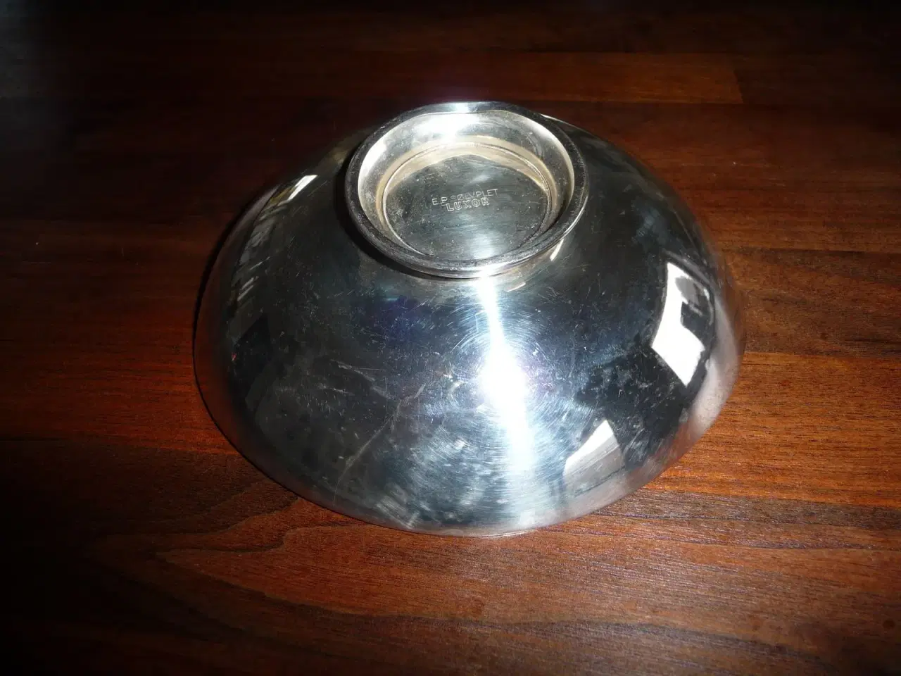 Billede 2 - sølv plet skål, lidt oval, 2 spis kanter