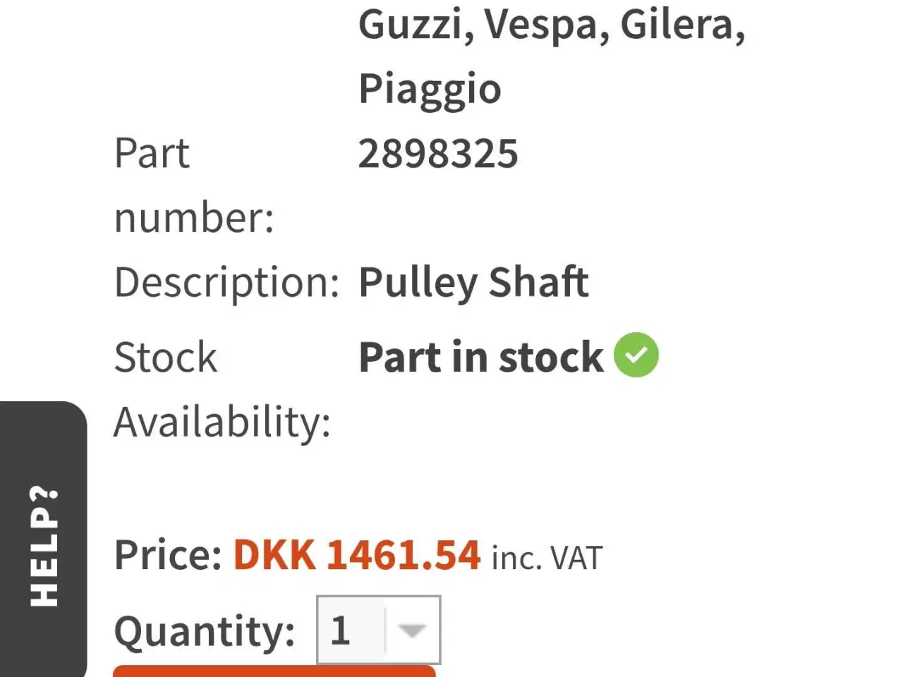 Billede 2 - Ny Original Gearaksel. Typhoon/Storm/NRG /Zip/ ET2