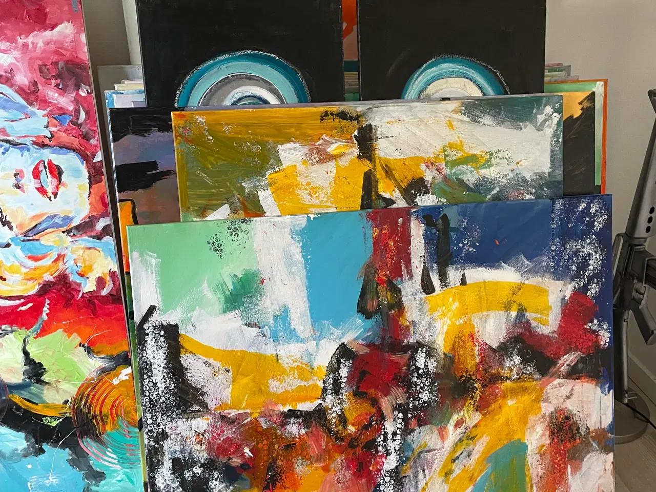 Billede 2 - IKEA lamper samt akryl på lærred