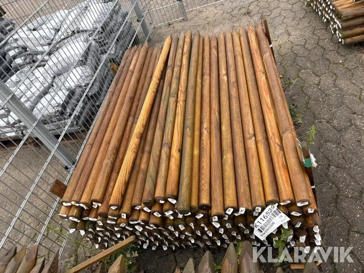 Billede 2 - Hegnspæl 5 X 150 cm trykimprægneret