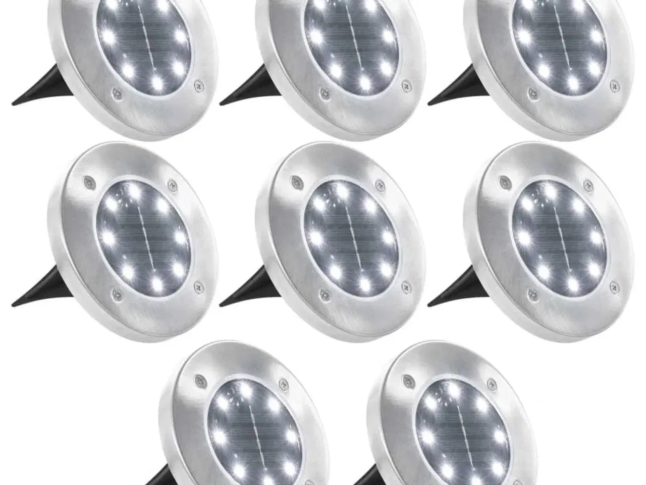 Billede 1 - Soldrevne LED-nedgravningsspots 8 stk. hvidt lys