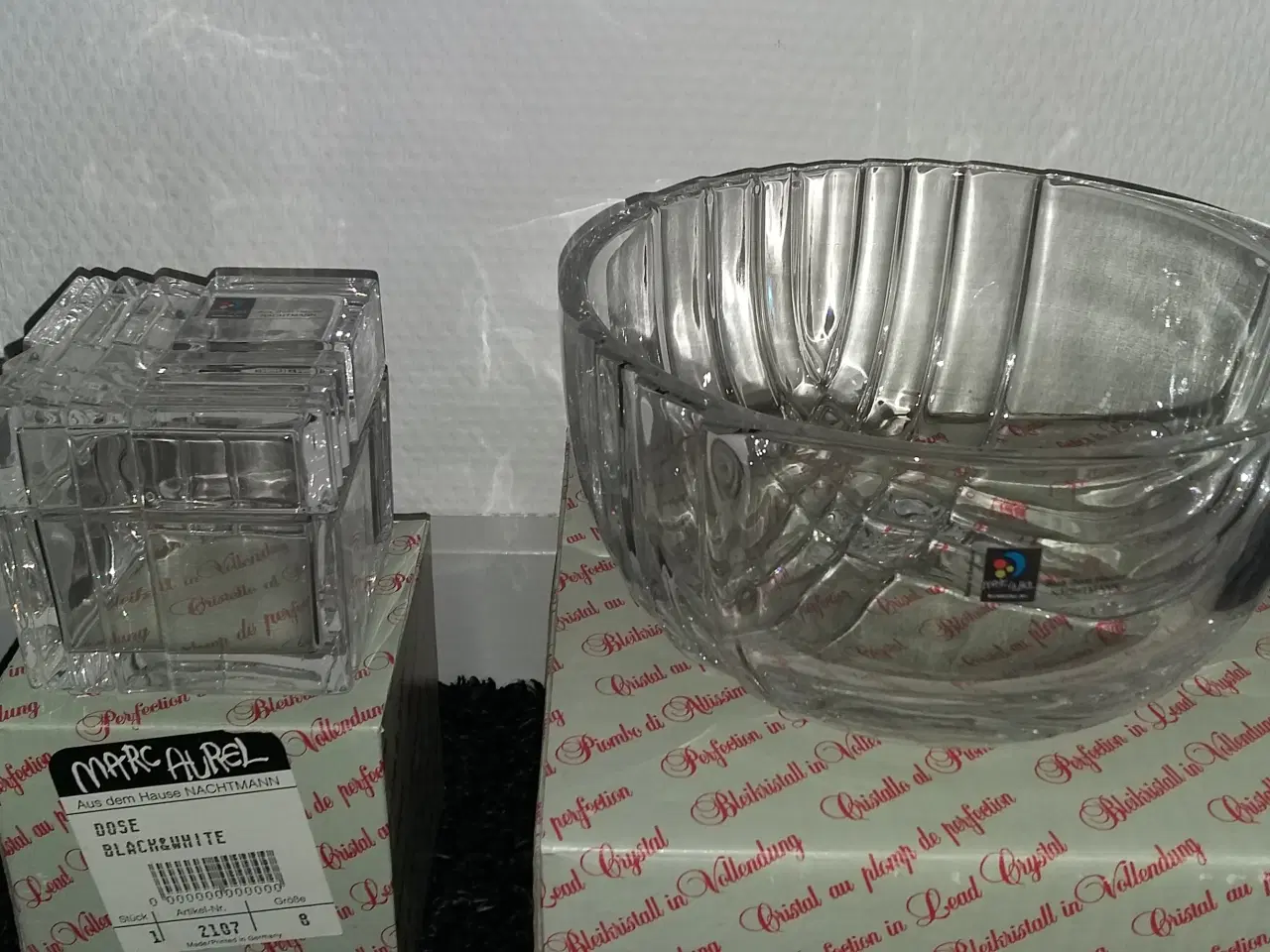 Billede 4 - 1 sæt Krystalglas Skål og Bonbonniereglas