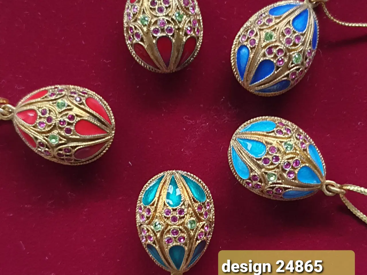 Billede 1 - Fabergé æg fra Russam, originale vedhæng 
