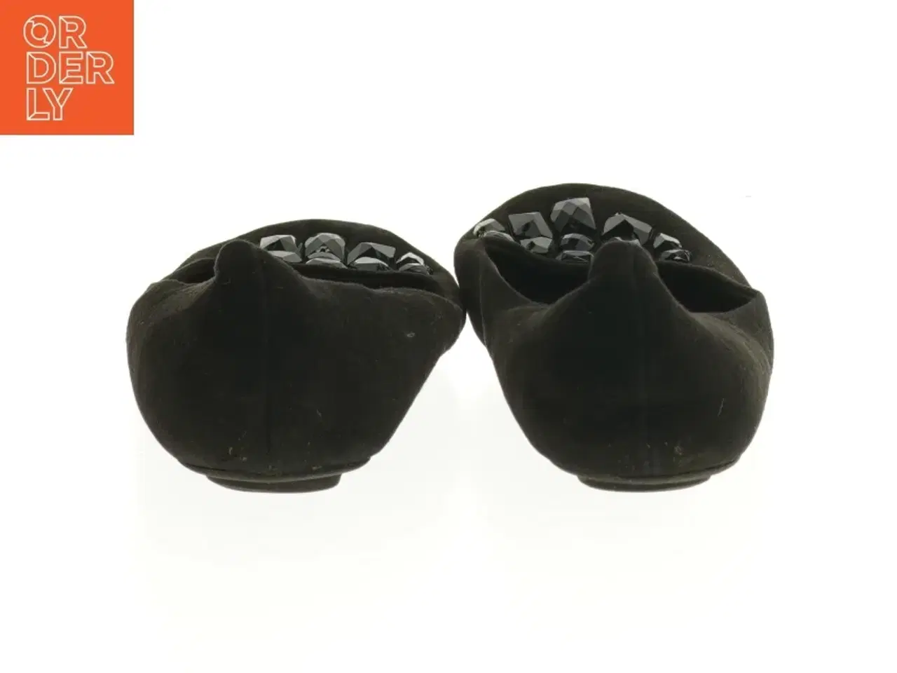 Billede 2 - Sort ballerina med pynt (str. 35 )