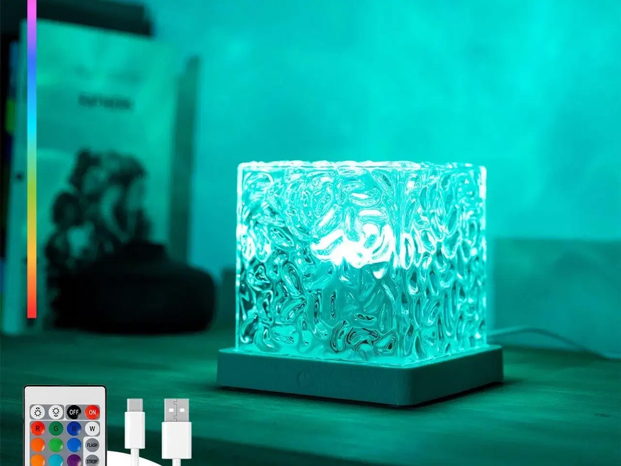 Billede 1 - Boralamp - Genopladelig LED nordlysprojektor