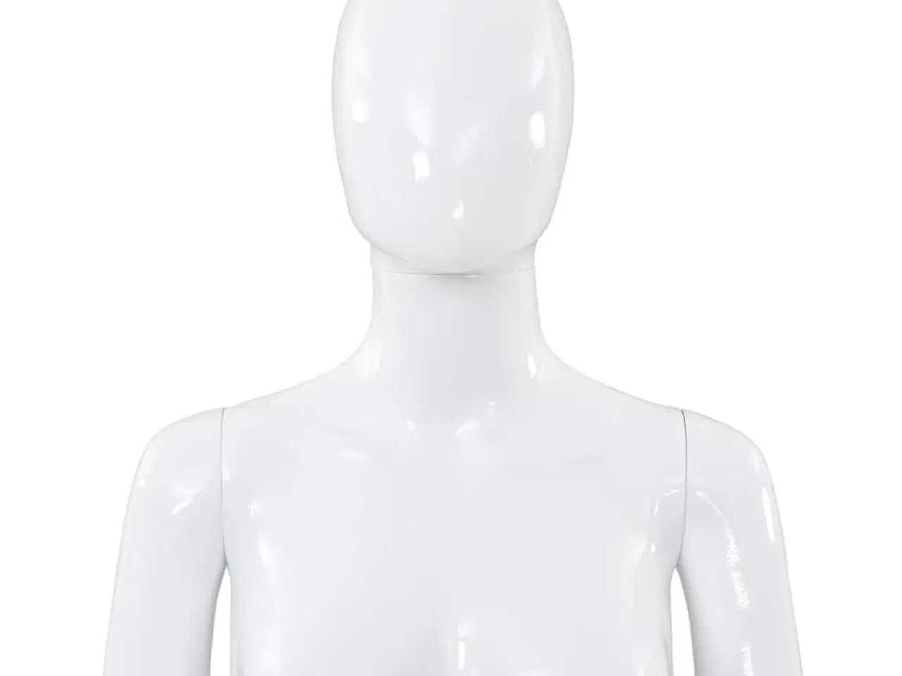 Billede 7 - Mannequin kvinde fuld figur glassokkel hvid højglans 175 cm