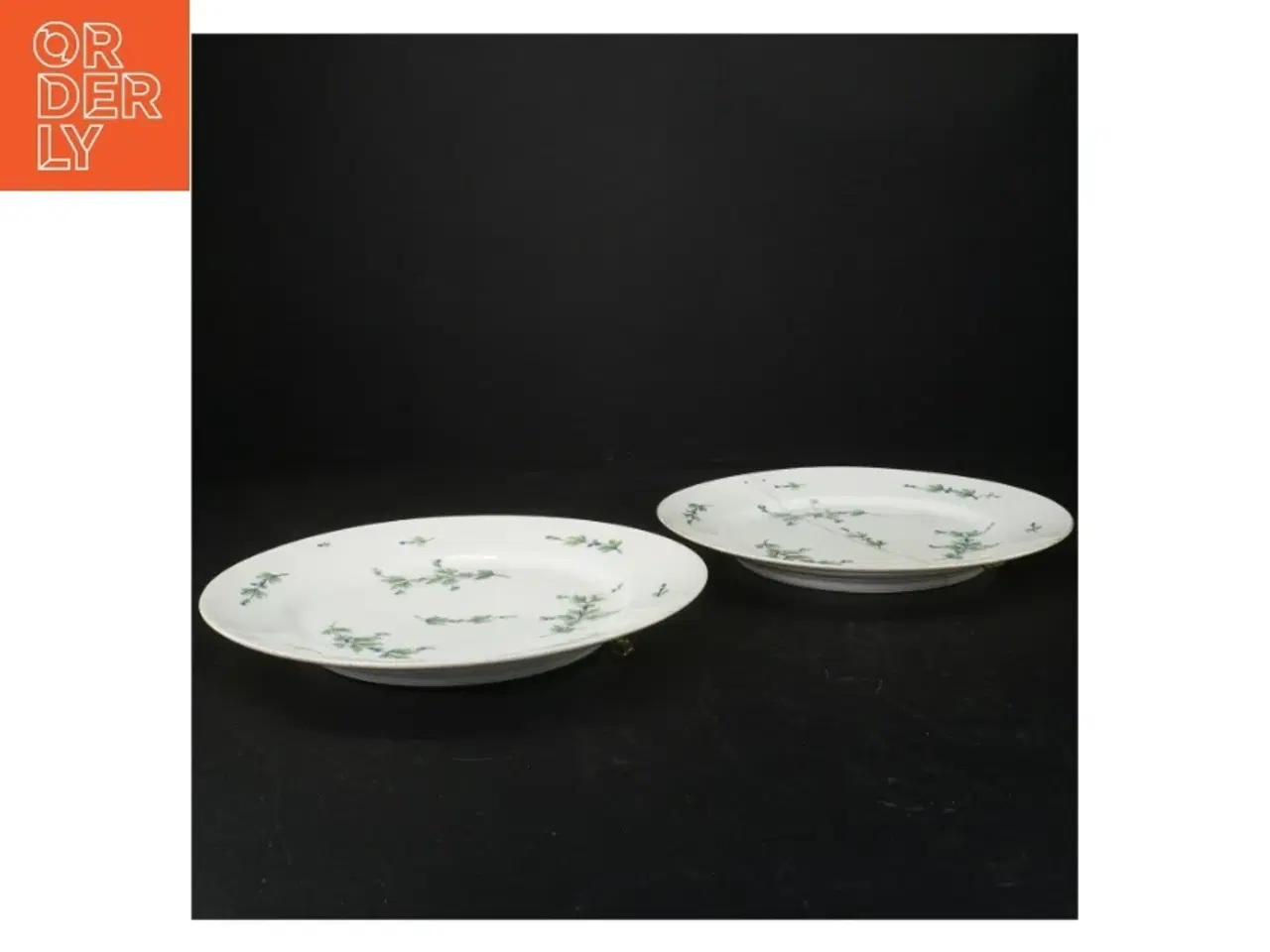 Billede 3 - Porcelænstallerkener med blomstermotiv (str. Ø 23 cm)