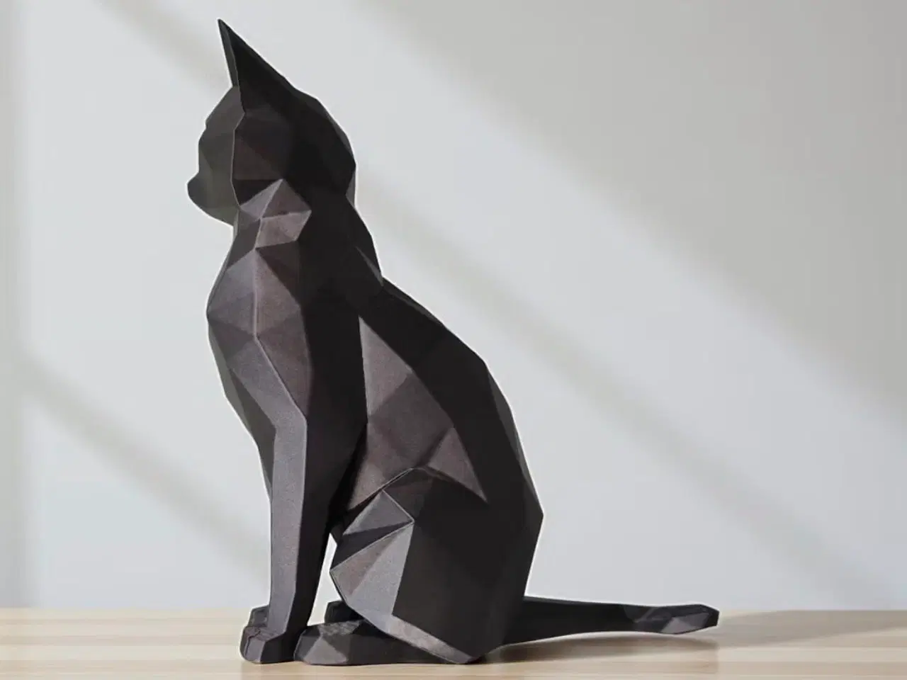 Billede 2 - Geometrisk Low-Poly Kat