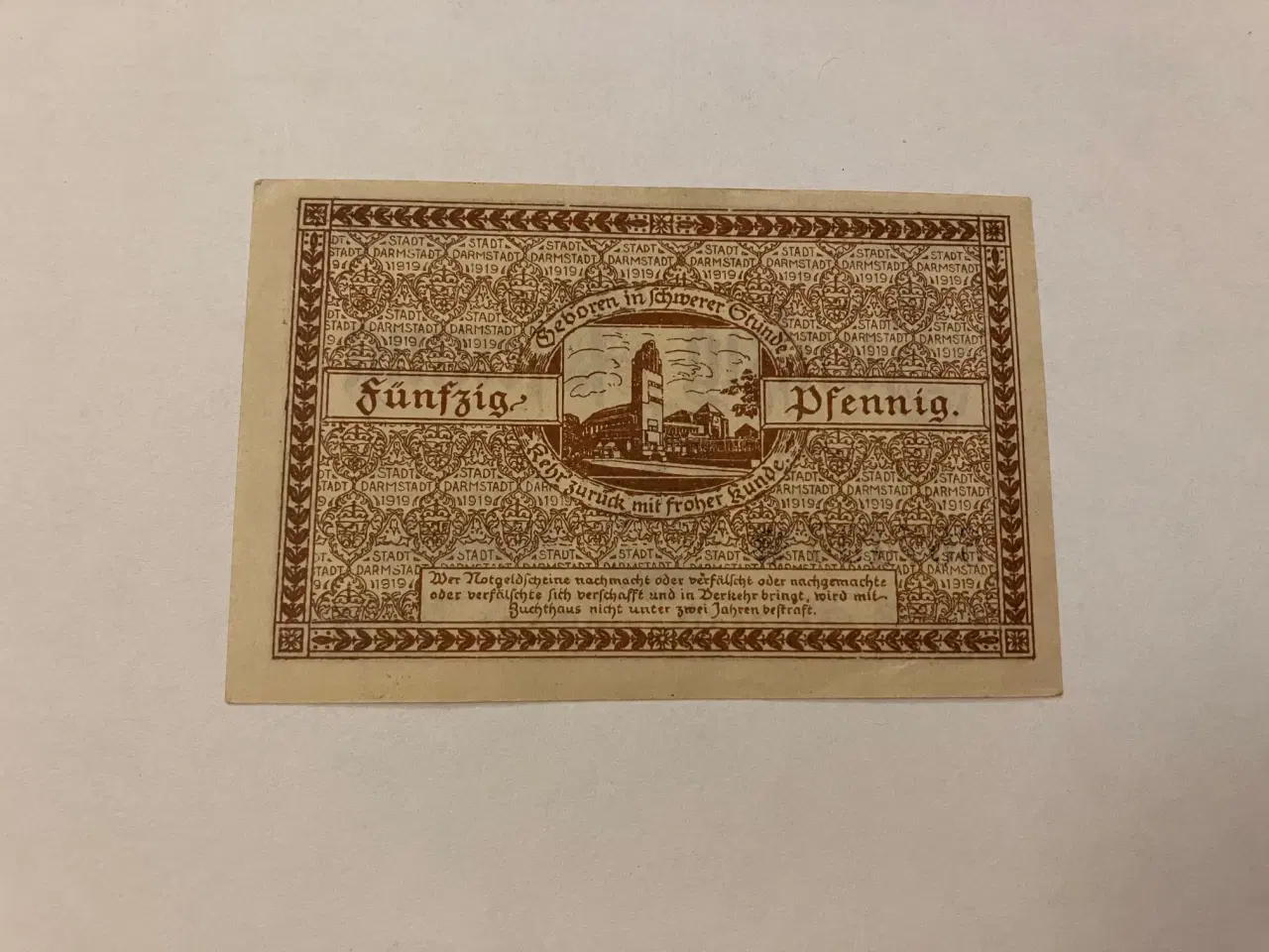 Billede 2 - 50 Pfennig Darmstadt 1919