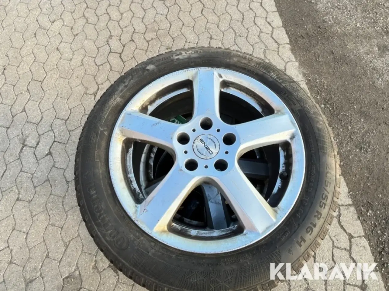 Billede 5 - Alufælge med dæk Continental/Goodyear 205/55-16