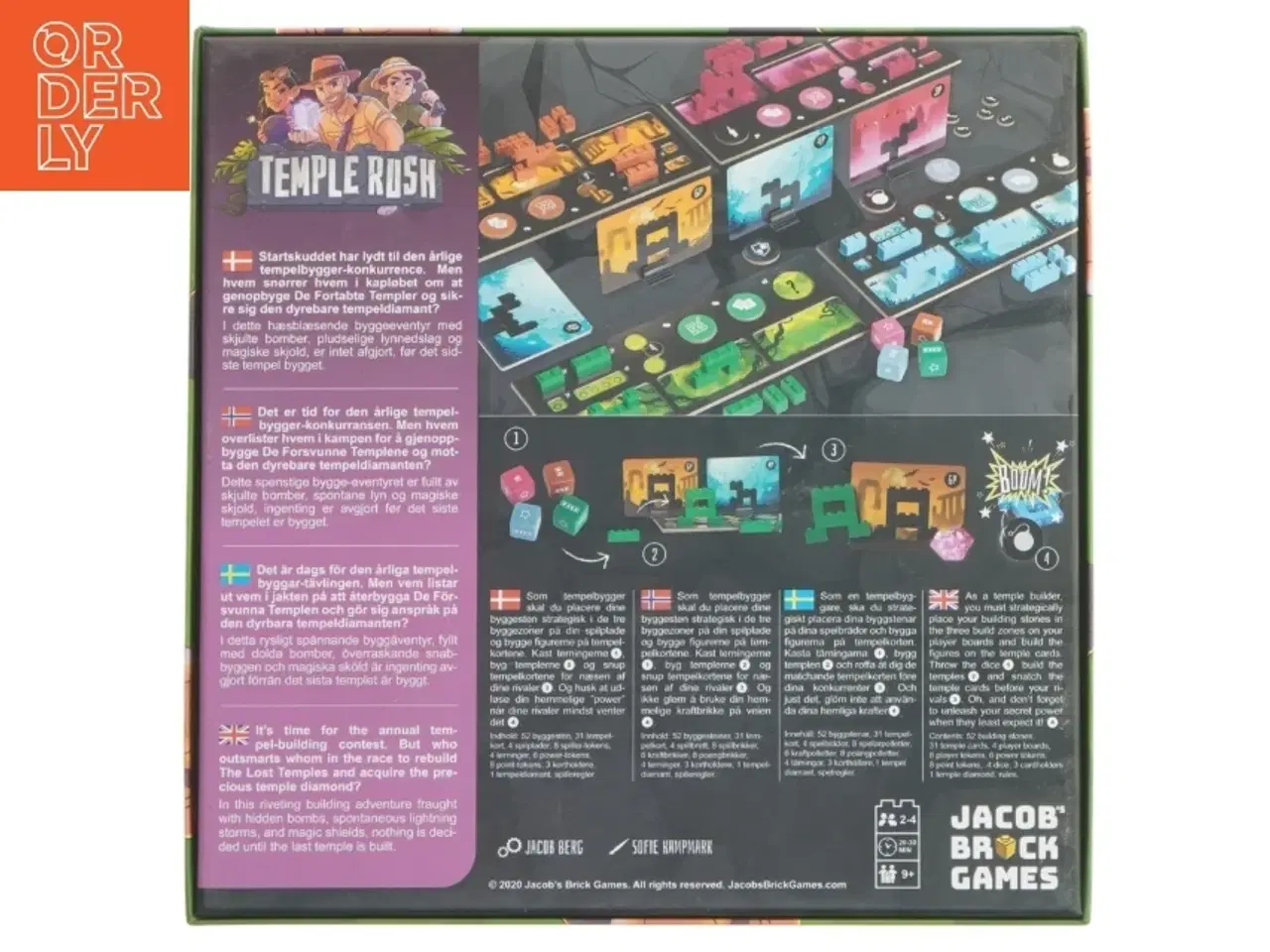 Billede 4 - Temple Rush brætspil fra Jacob's Brick Games (str. 25x25 cm)