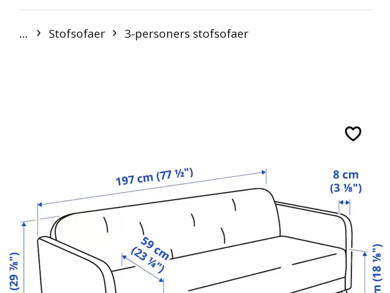 Billede 2 - 3 pers. Sofa fra IKEA