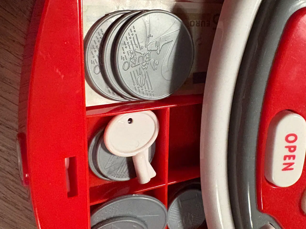 Billede 3 - Kasseapparat med penge kurv og mikrofon 