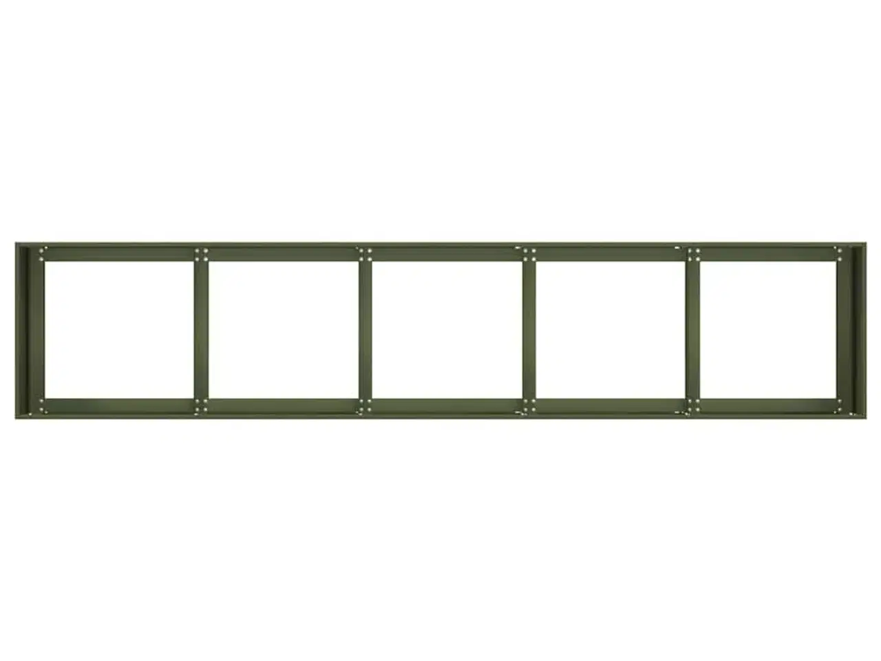 Billede 5 - Plantekasse olivengrøn 200x40x40 cm koldvalset stål