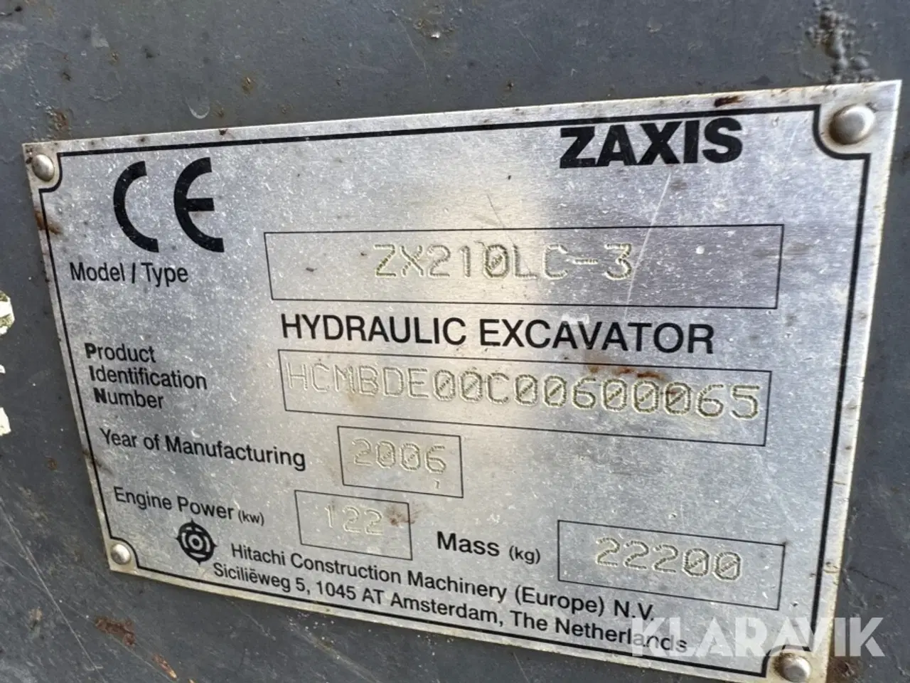 Billede 5 - Gravemaskine Hitachi ZX210LV-3
