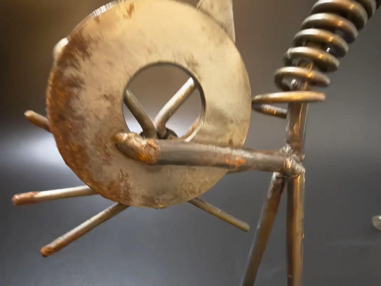 Billede 7 - Vintage håndlavet metal kat – scrap art – 26 cm